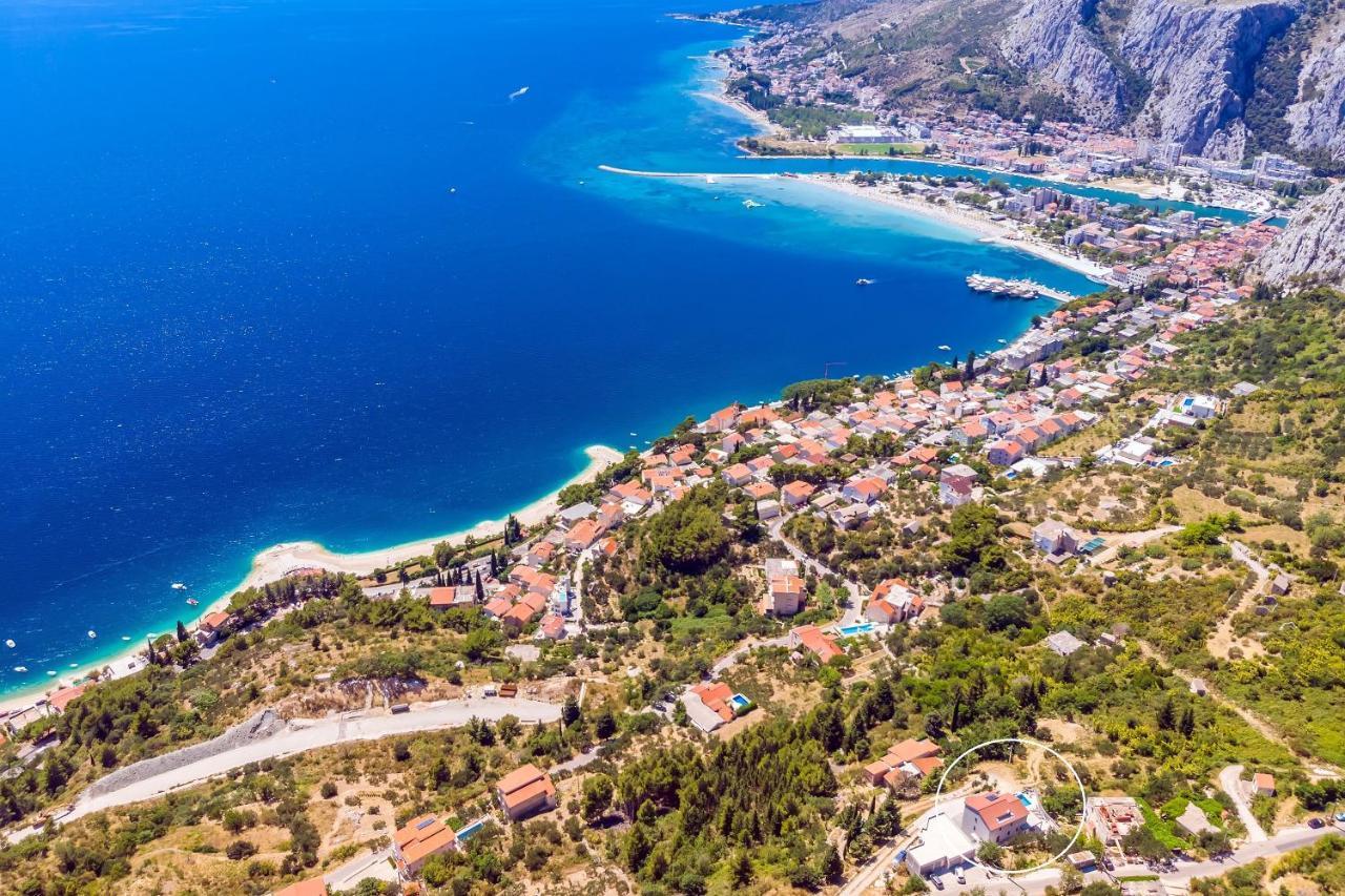 Villa Belvedere With Heated Pool, Billiards, Media Room, Sea Views,10 Pax Omis Exterior photo